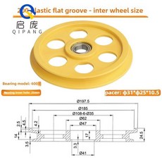 압출기 플라스틱 저장 휠 와이어 압출 케이블 기계 주조 알루미늄, 1개, 4. flat inter bearing