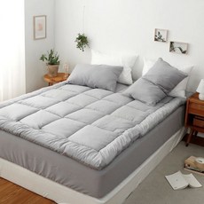 푹신한 모노데일리 침대 캠핑 차박 토퍼 슈퍼싱글 퀸 SS Q 블루 그레이 챠콜 핑크, 슈퍼싱글(SS), 모노데일리 토퍼_그레이