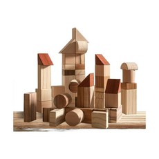 원목 블록 장난감 대형 쌓기 놀이, 2. i5011-52입자 업그레이드 입자목 케