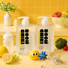 BOOMCHIKI 붐치키 진짜 프리미엄 유아 젖병 & 식기세정제 아기 주방세제 무향 액상형, 2개, 500ml