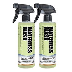 나노스킨 워터리스 워시 앤 샤인 18.9L5갤런 광택 인핸서 앰프가 있는 고급 헹굼 없는 클리닝 스프레이 | 페인트 유리 크롬 플라스틱 금속 조리대 책상 기계 등용 191212, 16 Fl Oz (Pack of 2), 1개