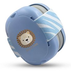 蘇霏小舖 亞馬遜熱賣 嬰兒降噪耳罩 防噪音 坐飛機用耳罩 寶寶耳罩 嬰兒耳罩 防護耳罩嬰兒聽力保護 睡眠和旅行安全, 1個, 頭戴式防噪款-藍獅子, 1個裝