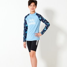 ELINBOA Junior Rash Guard Kanu 藍色 5 浮標
