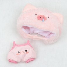 10cm 인형옷 돼지 후드 동물 모자 솜인형옷 핑크, C. 콧물돼지, 1개