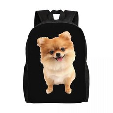 포메라니안 드워프 스피츠 배낭 캐주얼 대학 학교 애완 동물 강아지 가방, 1개, 13. 7