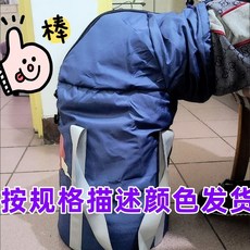 可折疊泡腳桶過小腿便攜式傢用高深過膝洗腳盆加厚足浴養生專用袋, 1個, 陞級版：藏青色+折疊收納袋丨高65cm