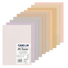 CANSON Mi-Teintes 컬러 드로잉 160gsm A4 종이 팩 양면: 벌집 및 미세 입자 파스텔 시트 10장 전문 아티스트 일러스트레이터용, ASTEL 색상
