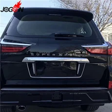 교체용 자동차 후면 트렁크 번호판 램프 LED 브레이크 라이트 커버 트림 렉서스 LX 570 2008-2018 슈퍼 스, 02 Black
