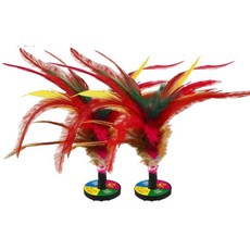 제기 전통 민속 놀이 차기 체육 준비물 명절 추석 설날 체육대회 운동회 어린이집 유치원 단체 게임, A. 화려한 깃털 셔틀콕 1개