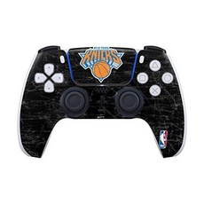 스키니 데칼 게이밍 스킨 PS5 컨트롤러 호환 공식 라이선스 NBA 뉴욕 닉스 검은색 로고 디자인, 1 Pack, Black - DSTKNI03