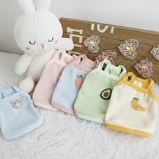 새끼강아지 옷 xxs 초소형 아기고양이옷 민소매 실내복, 1개, 04.옐로우 바나나