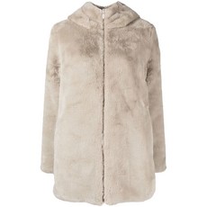 세이브더덕 리버서블 페이크 퍼 지퍼 패딩 코트