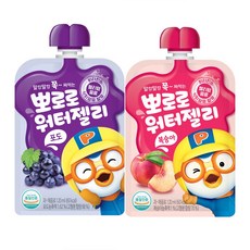 팔도 뽀로로 워터젤리 포도10개 + 복숭아10개, 포도맛10개+복숭아맛10개, 120ml, 3세트