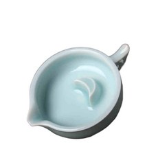 연적 덮개포함 잉크접시 벼루 다용도 도자기 먹그릇 먹물 카트리지 국다용도 묵지 붓걸이 필세, T01-반달+뚜껑 남색