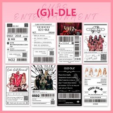 GIDLE 貼紙 曺薇娟 Minnie 田小娟 宋雨琦 葉舒華 貼畫 周邊, 1個, (G)I-DLE 【40張】