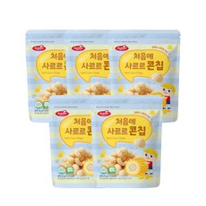 베베스트 유아용 처음에 사르르 옥수수 콘칩 과자, 옥수수맛, 25g, 5개