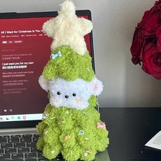 聖誕樹造型小狗扭扭棒手工DIY材料包, 1個, 八號聖誕樹小狗