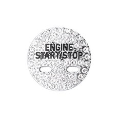 [ 1250038 ] 1797 GMC 블링 액세서리용 호환 점화 버튼 캡 지형 유콘 XL 스타트 스톱 엔진 내부 부품 커버 데칼 스티커 장식 남성용 크리스탈 아연 반짝이고 귀여