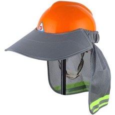 안전모 선풍기 여름 쿨러 헬멧 차양 부착용 챙 목보호대 uv컷 선셰이드 접이식 반사 스트립 공사 안전 교체용 옥외 작업 건축 현장용 미련이 없다 병행수입품