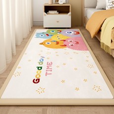 哆哆購 卡通法蘭絨兒童房床邊地毯 隔涼防摔爬爬墊, 歡樂夢境【加厚2.5cm】,50X160CM, 1個