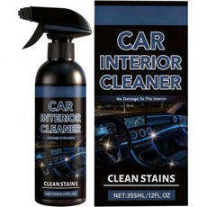 차량 내부 청소 스프레이 355ml 자동차 케어 리스토어 가죽 시트 및 대시보드 리프레셔 트럭 RV 차량용 고무 유리 클리너, 차량 내부 청소 스프레이 355ml 자동차 케어 리스토