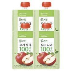 풀스키친 우리 사과 100, 4개, 100ml