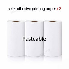 57 25MM 잉크 미니 자체 프린터 스티커 블루투스 사진 무선 감열지 접착 라벨 용지, 3pcs Self adhesive