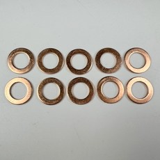 오토바이 드레인볼트 용 구리와샤 구리와셔 10개입, 1세트