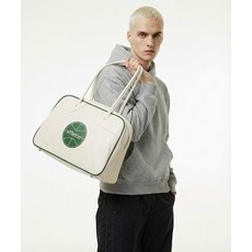 HELLJUN 오프코트 레트로 여행 스포츠 보스턴백 [아이보리], 아이보리