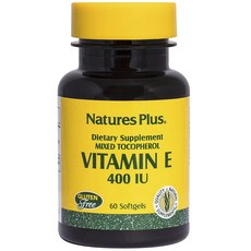 Nature's Plus 維生素 E 400IU 混合生育酚軟膠囊, 60入, 1個