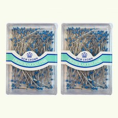 국산 칼라 시침핀 가봉핀, 2개, 시침핀(블루)