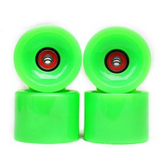 스케이트보드 바퀴 휠 교체용 소프트 PU 70mm 내구성 롱보드 가능, 초록, 1개