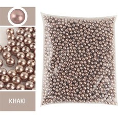 공예용 진주 비즈 플라스틱 광택 세트 3-12mm, 3mm 1000pcs, 라이트 브라운 22