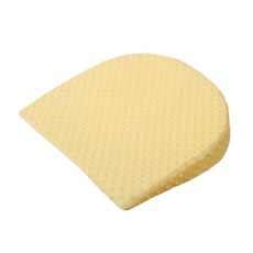 嬰兒哺乳枕墊 - 斜坡設計防溢奶，舒適柔軟寶寶抬高枕, 半圓黃色, 有機棉