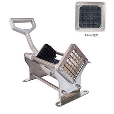 台灣熱賣 馬鈴薯切條器 多功能切條機 - 商用家用 切黃瓜蘿蔔洋芋萵筍條 加大加厚省力耐用 鋁合金不鏽鋼薯條切條器, 1個, 標準款一共配一副14毫米刀（送吸盤螺絲