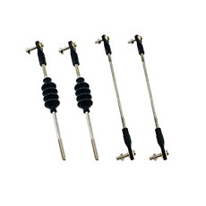 URIMPAVIDO 4PCS RC 보트 푸시로드 세트 플라스틱 타이로드 엔드 볼 헤드 엔드 및 고무 씰 벨로우즈 포함 선박용 비행기 DIY 모델 장난감 부품 (M2 로드 M2x1, M3 Rod End,M3x100mm Pushrod