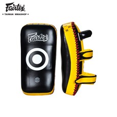 古川小夫 FAIRTEX牛皮腿靶 KPLC2-黃黑 泰拳腳靶 教練靶 拳館必備 專業裝備, 1個