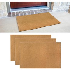 빈 도어 매트 3팩 공예용 30x17인치 인조 코이어 실외 페인팅용 일반 실내외 사용용 웰컴 현관 미끄럼 방지 고무 백킹