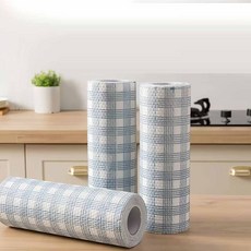 주방 행주 세트 건조와 습식에 모두 적합한 체크 패턴 일회용 주방 행주 JXH, 90개, 3개입