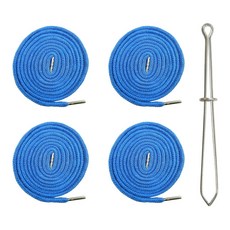 (끼우개 포함) 140cm 원형 후드끈 바지끈 4개, 1세트, 블루(4개)