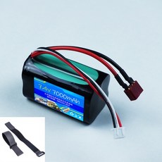 DELINGDA 7.4V 2000mAh 2S 鋰電池 (T型接口), 7.4V7000mAh配繃帶t, 1個