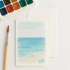 으나점빵 드로잉 종이 카드 100매 5.5x9cm 메시지카드