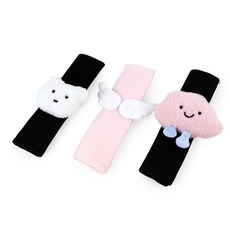 더가몽 유아 어린이 안전벨트 커버 세트 어린이안전벨트커버, 블랙 날개