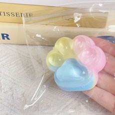 에브리샤인 고양이 발바닥 스트레스 해소 말랑 젤리 7cm 소형, 2개, 30g, 레인보우
