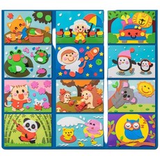 EVA兒童立體貼畫 早教益智玩具 DIY手工製作 幼稚園教材 EVA貼紙, 彩色, 1個