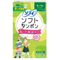 일본 유니참 소피 탐폰 Unicharm SOFY Tampon, 9개입, 1개, 슈퍼
