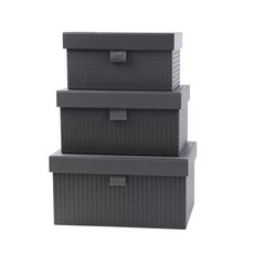 고급 가죽 휴대품 호텔 보관함 캐비닛 수납상자 보관, 1개, I. 회색 거친 직조