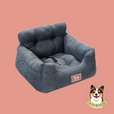 寵物汽車坐墊 狗狗汽車用品 車載窩 狗窩安全狗狗墊子貓咪狗狗旅行, 1個, 灰-小, 灰