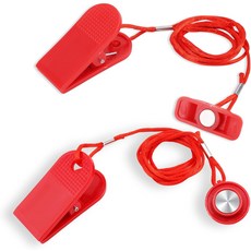 범용 트레드밀 자석 안전 키 빨간색 원형 39인치 PVC 및 대부분의 트레드밀에 적합, Style E