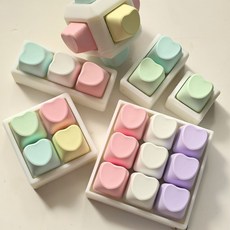 귀여운 파스텔 하트 키보드 딸깍이 키캡 피젯 토이 스트레스 해소 손 장난감 키링 키홀더 백참 열쇠고리 3구 4구 6구 9구, 1개, MPS549 4키